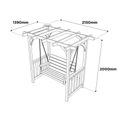 Anchor Fast FSC Milldale Swing Seat With Arbour -Garden Haven Shop 13452039 9644931991531747
