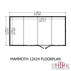 Shire 12 X 24ft Mammoth Double Door Garden Shed - Including Installation 12 Shire 12 X 24ft Mammoth Double Door Garden Shed - Including Installation -Garden Haven Shop 13505271 5874931994105489
