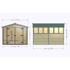 Shire 10x8ft Overlap Garden Shed - Including Installation 11 Shire 10x8ft Overlap Garden Shed - Including Installation -Garden Haven Shop 13508660 3154926475748712