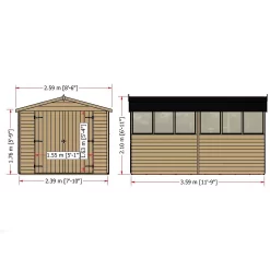 Shire 12x8ft Overlap Garden Shed - Including Installation 11 Shire 12x8ft Overlap Garden Shed - Including Installation -Garden Haven Shop 13508664 1594926472603671