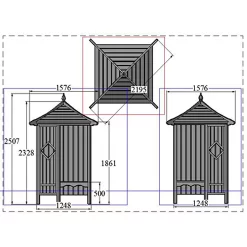 Shire 5x5 Corner Garden Arbour -Garden Haven Shop 13508668 3664932698170095