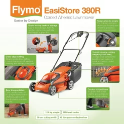 Flymo 1600W EasiStore 380R Electric Lawn Mower - 38cm 11 Flymo 1600W EasiStore 380R Electric Lawn Mower - 38cm -Garden Haven Shop 13524797 7984936626546093