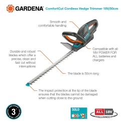 GARDENA ComfortCut Cordless 18V 50 Hedge Trimmer 11 GARDENA ComfortCut Cordless 18V 50 Hedge Trimmer -Garden Haven Shop 13524828 1365049587635227