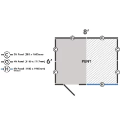 Shiplap Dip Treated 8x6ft Pent Shed -Garden Haven Shop 13529677 3604941756594393