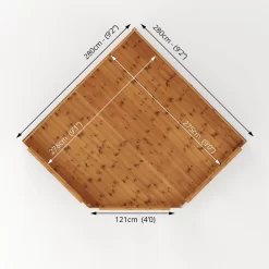 Country Living Premium Ribble 9ft X 9ft Corner Summerhouse Painted + Installation - Aurora Green 14 Country Living Premium Ribble 9ft X 9ft Corner Summerhouse Painted + Installation - Aurora Green -Garden Haven Shop 13554929 3634945632002316