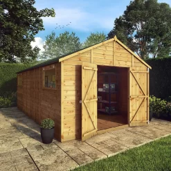 Mercia 18ft X 10ft Premium Shiplap Modular Workshop Shed - Including Installation -Garden Haven Shop 13555759 1114949336059266