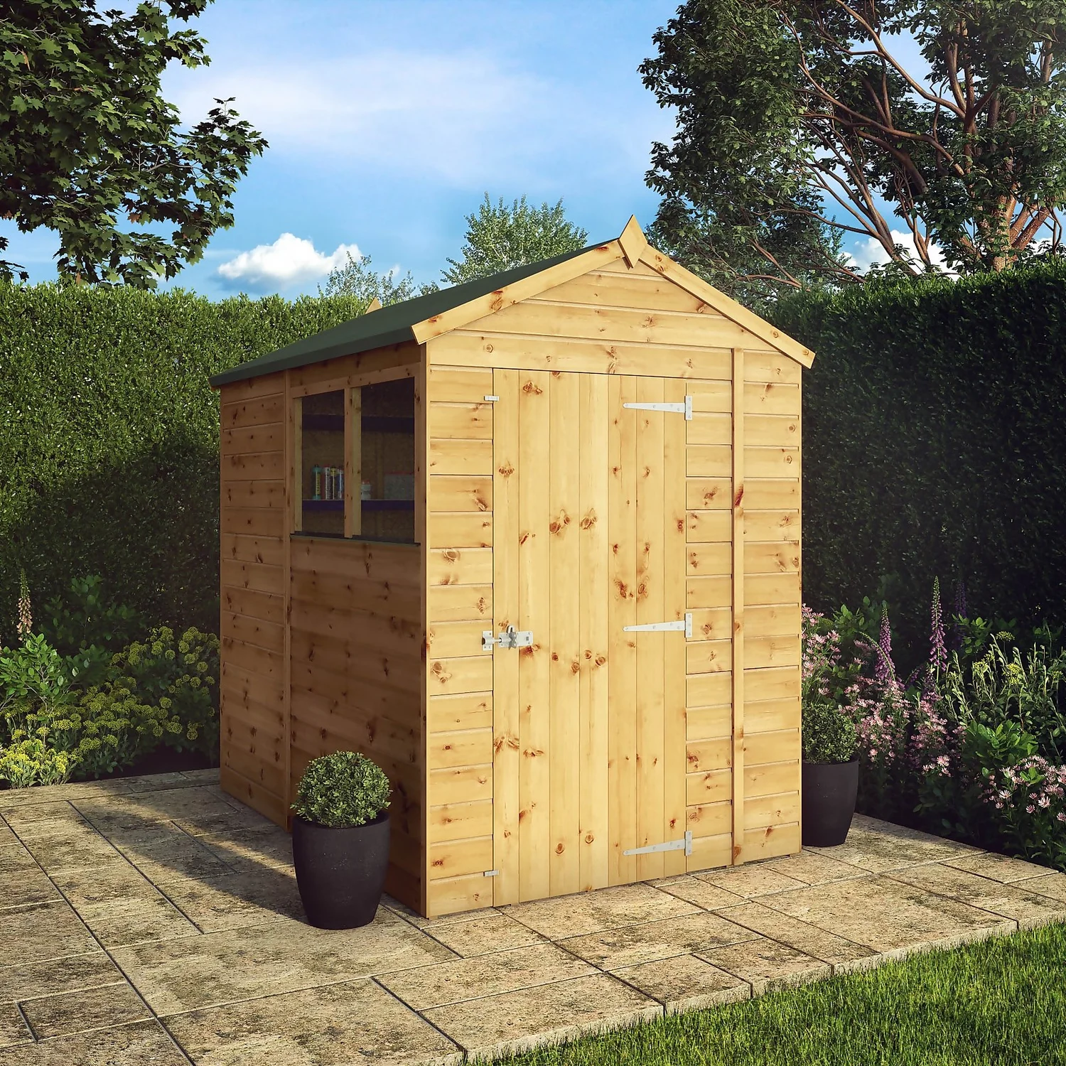 Mercia 7ft X 5ft Premium Shiplap Apex Shed - Including Installation 2 Mercia 7ft X 5ft Premium Shiplap Apex Shed - Including Installation - Image 2
