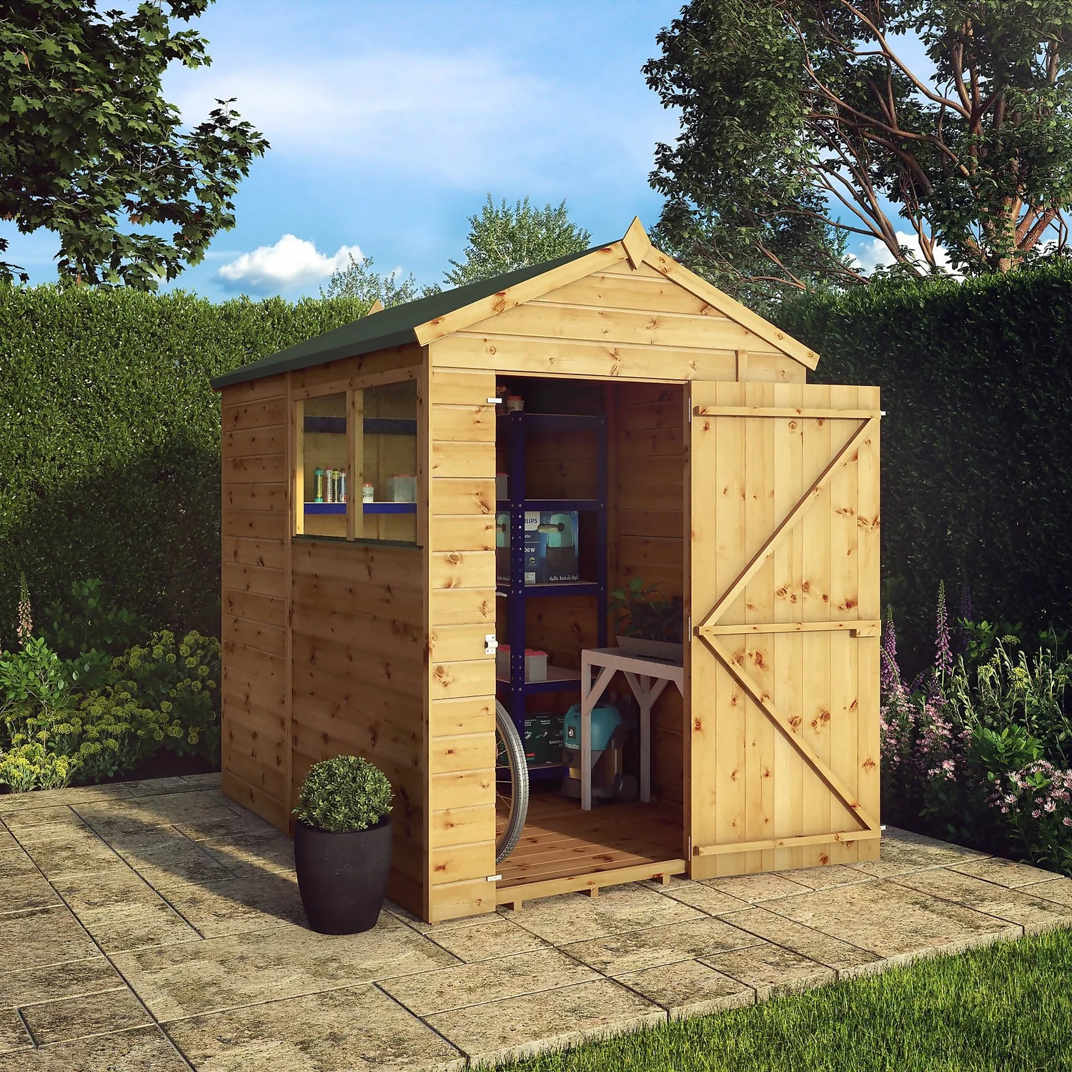 Mercia 7ft X 5ft Premium Shiplap Apex Shed - Including Installation 9 Mercia 7ft X 5ft Premium Shiplap Apex Shed - Including Installation - Image 9