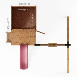 Mercia 4ft X 4ft Snug Wooden Playhouse With Tower -Garden Haven Shop 13555804 2125027846267187