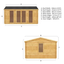 Mercia 5m X 4m Home Office Log Cabin 34mm -Garden Haven Shop 13555846 5315025545776686