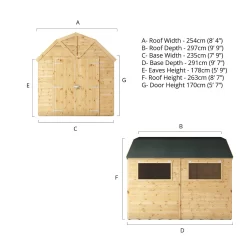 Mercia 10ft X 8ft Premium Shiplap Barn Shed - Including Installation -Garden Haven Shop 13555858 2945043868800006