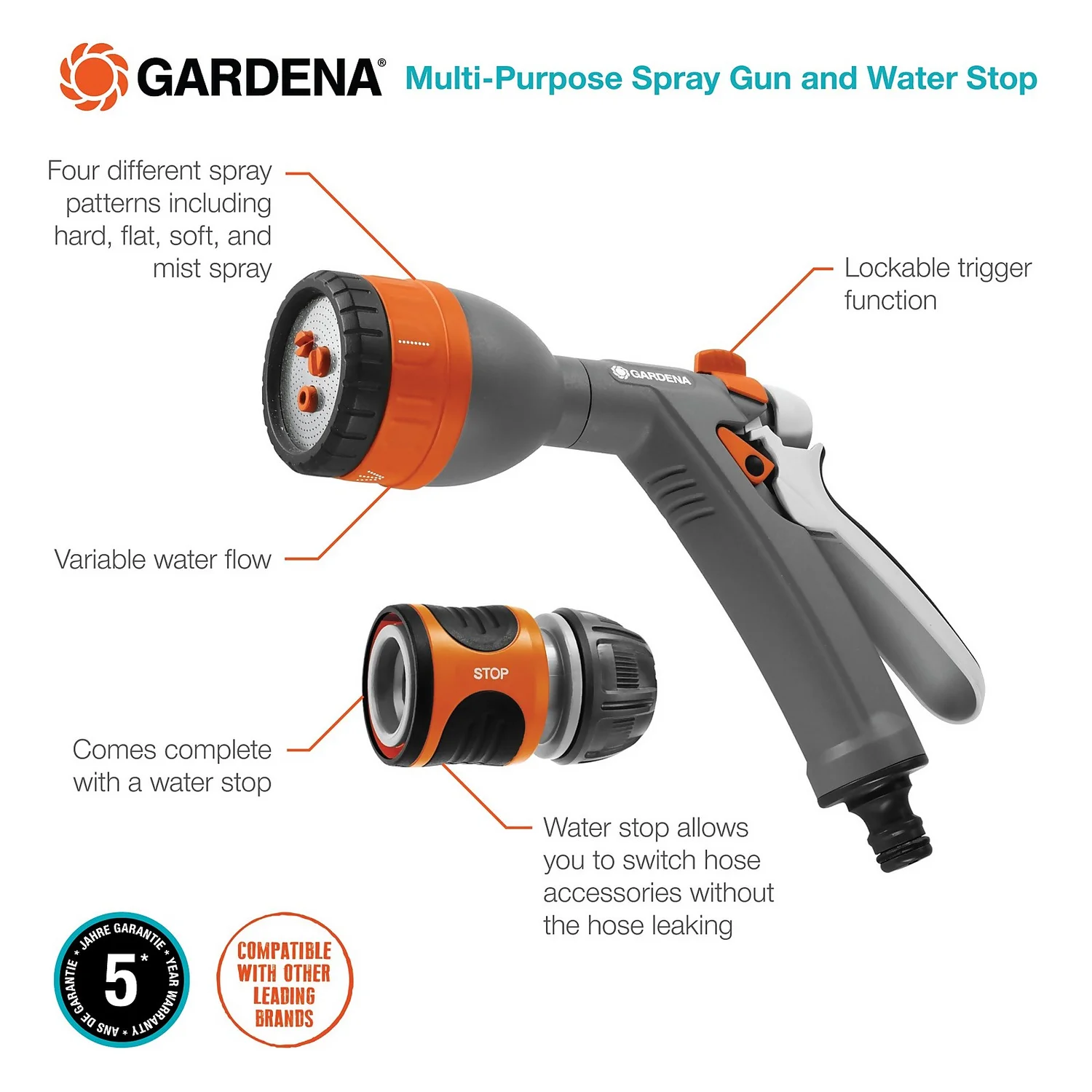 Gardena Multi Spray Gun Set 6 Gardena Multi Spray Gun Set - Image 6