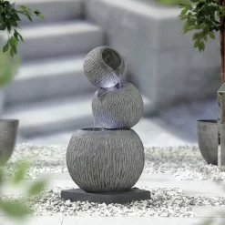 Stylish Fountain Illusion Falls Water Feature With LEDs -Garden Haven Shop 13846045 4344962027737883