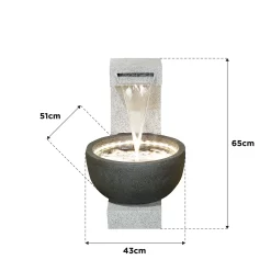 Stylish Fountain Solitary Pour Water Feature With LEDs 7 Stylish Fountain Solitary Pour Water Feature With LEDs -Garden Haven Shop 13846046 1294978880968719