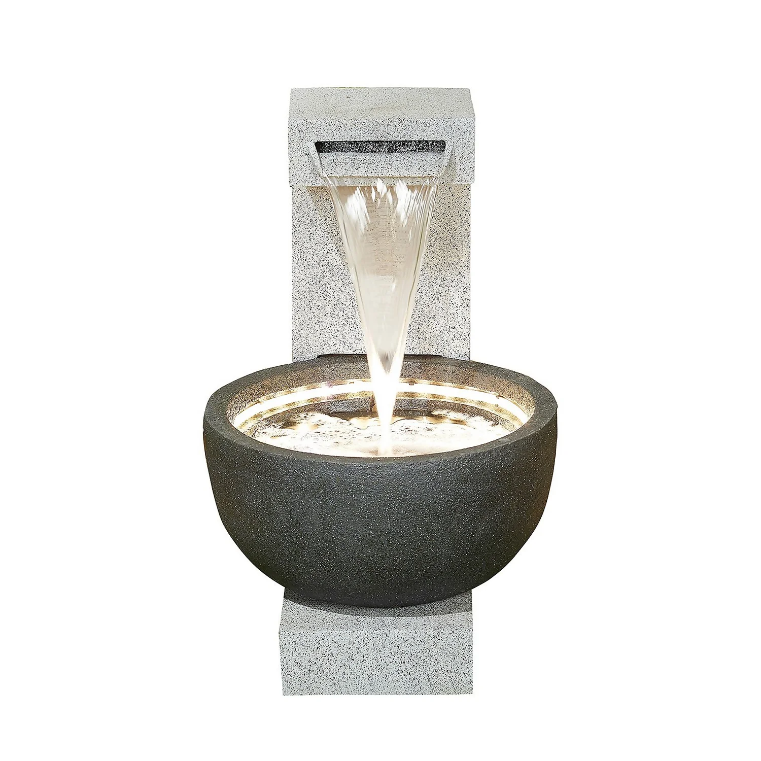 Stylish Fountain Solitary Pour Water Feature With LEDs 1 Stylish Fountain Solitary Pour Water Feature With LEDs