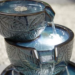 Stylish Fountain Fossil Leaf Water Feature With LEDs 8 Stylish Fountain Fossil Leaf Water Feature With LEDs -Garden Haven Shop 13846049 1054962028345905