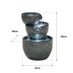 Stylish Fountain Fossil Leaf Water Feature With LEDs 9 Stylish Fountain Fossil Leaf Water Feature With LEDs -Garden Haven Shop 13846049 1804962028377735