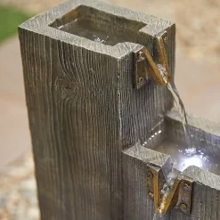 Stylish Fountain Coastal Sleepers Water Feature With LEDs 6 Stylish Fountain Coastal Sleepers Water Feature With LEDs -Garden Haven Shop 13846058 6494962027548508