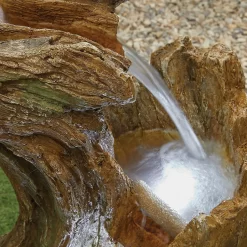 Stylish Fountain Knotted Willow Falls Water Feature With LEDs 7 Stylish Fountain Knotted Willow Falls Water Feature With LEDs -Garden Haven Shop 13846064 1674962028004922