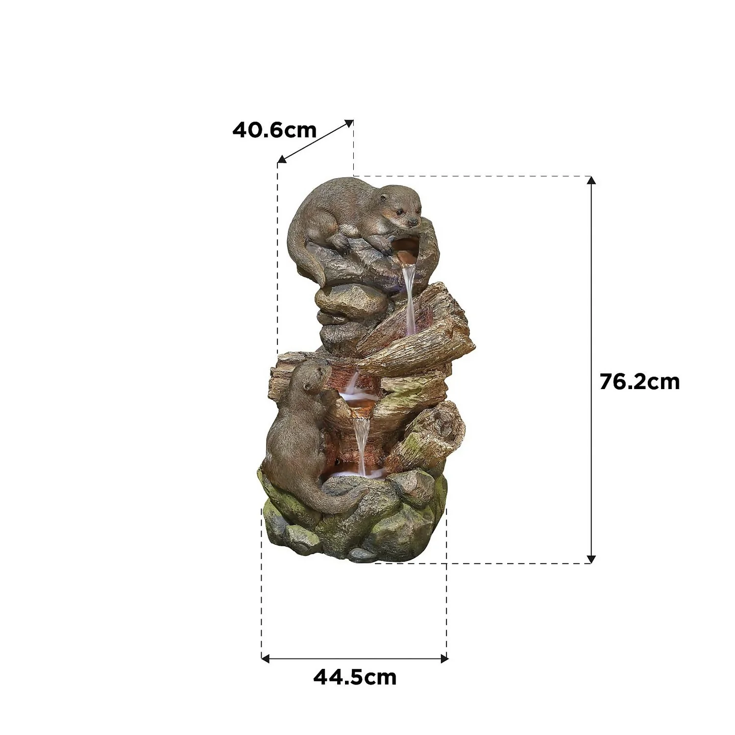 Stylish Fountain Otter Pools Water Feature With LEDs 6 Stylish Fountain Otter Pools Water Feature With LEDs - Image 6