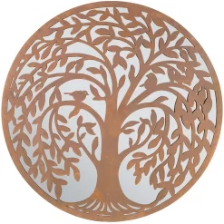 MirrorOutlet Swirl Tree Round Garden Mirror - 100cm