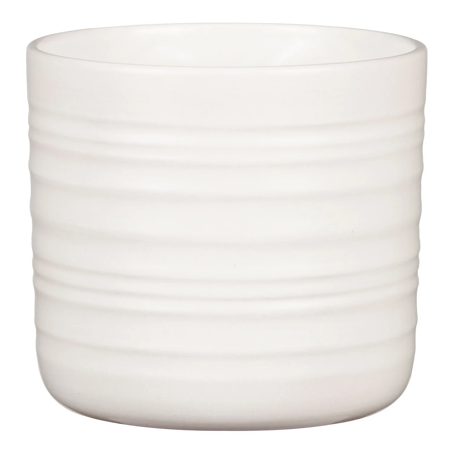 Scheurich Ripple White Indoor Pot - 12cm 1 Scheurich Ripple White Indoor Pot - 12cm