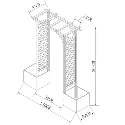 Homebase Wooden Garden Arched Trellis With Planters 13 Homebase Wooden Garden Arched Trellis With Planters -Garden Haven Shop 13967032 2065060441143863