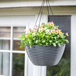 Wave Hanging Basket Charcoal - 35cm 6 Wave Hanging Basket Charcoal - 35cm -Garden Haven Shop 13973619 5855011239782385