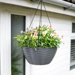 Wave Hanging Basket Charcoal - 35cm 7 Wave Hanging Basket Charcoal - 35cm -Garden Haven Shop 13973619 8425011239864117