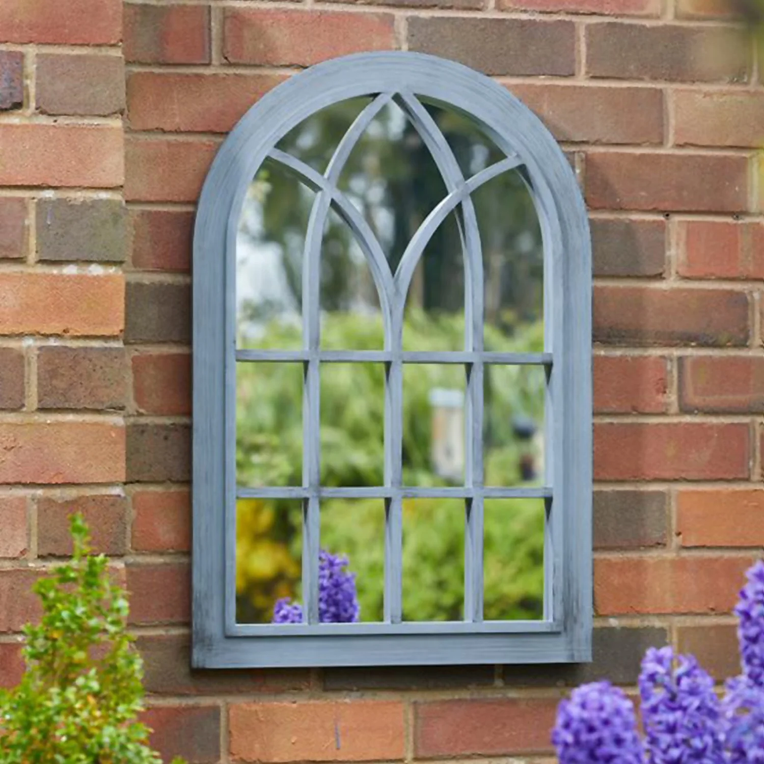 Eden Home And Garden Mirror - Grey 2 Eden Home And Garden Mirror - Grey - Image 2