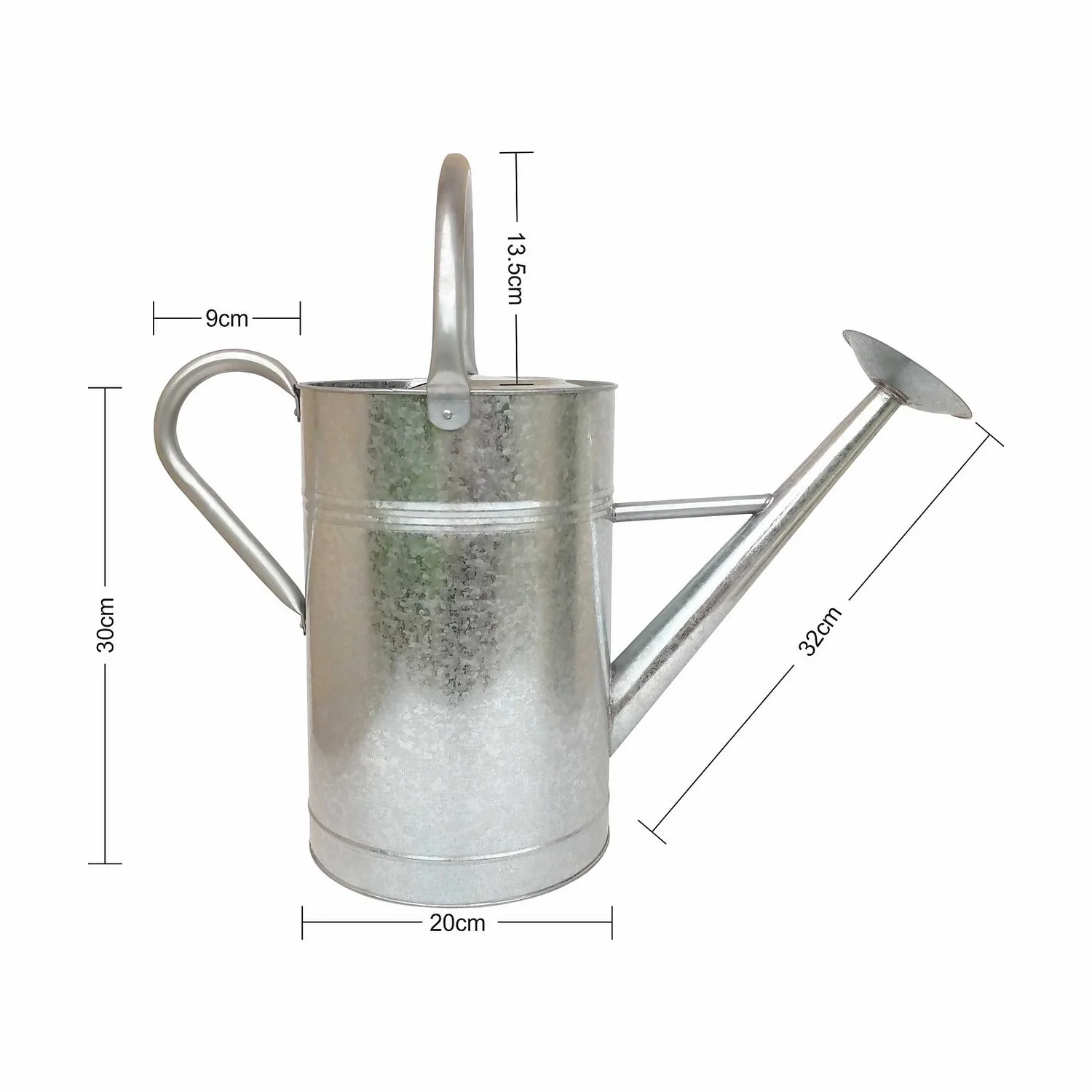 Galvanized Watering Can - 9L 3 Galvanized Watering Can - 9L - Image 3