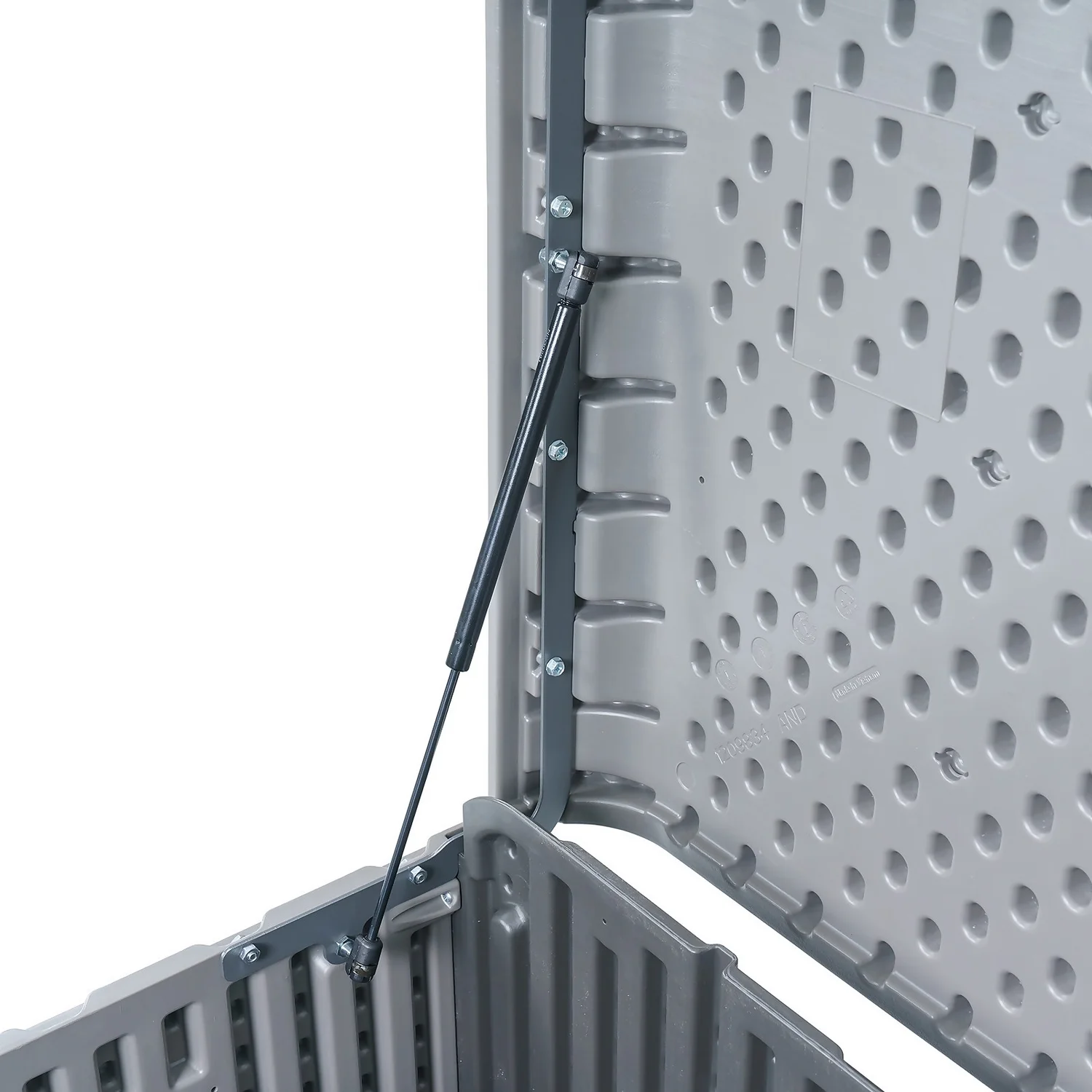 LIFETIME 515L Modern Outdoor Storage Deck Box - Rough-Cut Grey 7 LIFETIME 515L Modern Outdoor Storage Deck Box - Rough-Cut Grey - Image 7