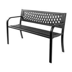 Black Steel Garden Bench 7 Black Steel Garden Bench -Garden Haven Shop 14005779 7435018249610474