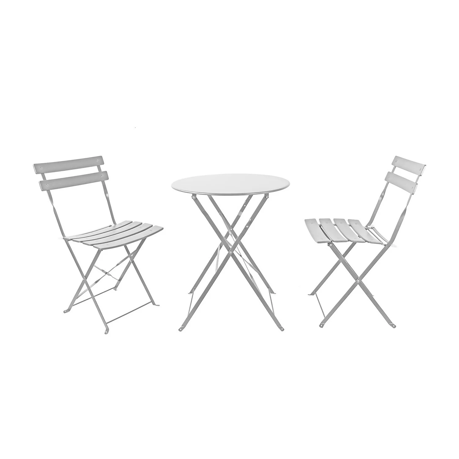 Millie Metal Bistro Set - Grey 1 Millie Metal Bistro Set - Grey