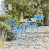 Millie Metal Bistro Set - Blue