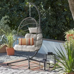 Grey Single Garden Hanging Chair 7 Grey Single Garden Hanging Chair -Garden Haven Shop 14005785 1595032481802891