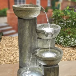 Stylish Fountain Ash Columns Water Feature With LEDs 9 Stylish Fountain Ash Columns Water Feature With LEDs -Garden Haven Shop 14519359 4105047822611828