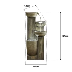 Stylish Fountain Ash Columns Water Feature With LEDs 11 Stylish Fountain Ash Columns Water Feature With LEDs -Garden Haven Shop 14519359 5615047822695786