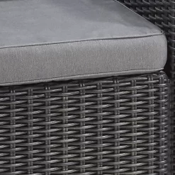 Keter California 2 Seater Outdoor Balcony Deluxe Garden Furniture Set - Graphite With Grey Cushions -Garden Haven Shop 14539592 2095041802288703