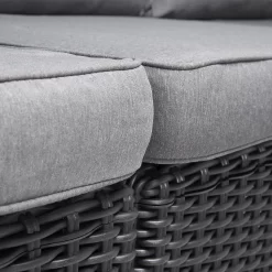 Keter California 4 Seater Outdoor Garden Furniture Chaise Lounge Set - Graphite With Grey Cushions -Garden Haven Shop 14539596 1345041801735884